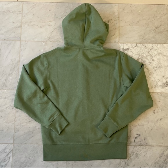 Acne Studios Face-patch Hooded Sweatshirt Dusty Green Unisex Size S - Picture 5 of 5